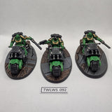 Salamanders Primaris Outriders - Warhammer 40K - assembled, painted, model detached