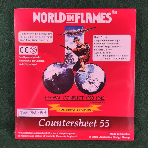 World in Flames Collector's Edition: Countersheet 55 - Australian Design Group - In Shrinkwrap