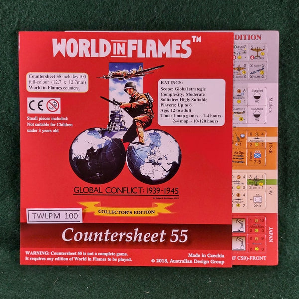 World in Flames Collector's Edition: Countersheet 55 - Australian Design Group - Unpunched