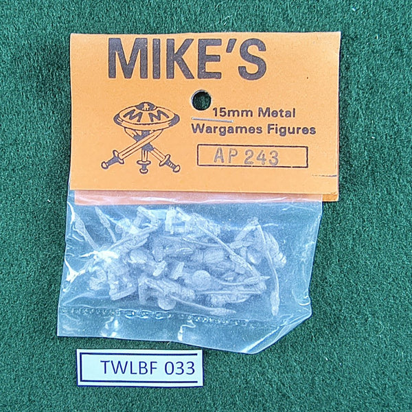 Mongol Unarmoured Infantry with Long Spear, Bow and Shield - AP243 - Mike's Models - 15mm