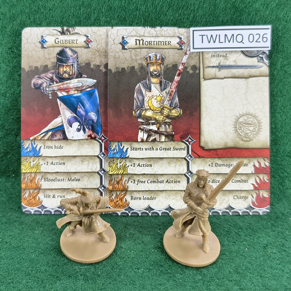 Gilbert and Mortimer - Zombicide Black Plague - CMON - Good (NO  BOX)