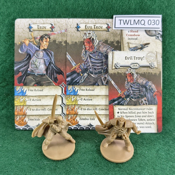 Troy and Evil Troy - Zombicide Black Plague - CMON - Good (NO  BOX)