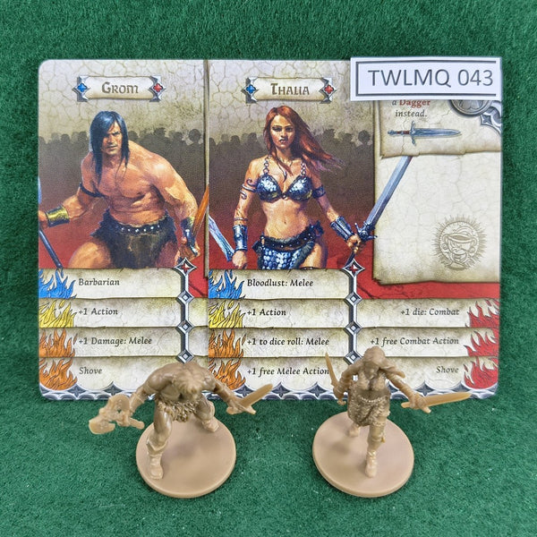 Grom and Thalia - Zombicide Black Plague - CMON - Good (NO  BOX)