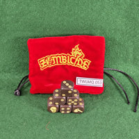 Dice + Dice Bag - Zombicide Black Plague - CMON - Good (NO BOX)