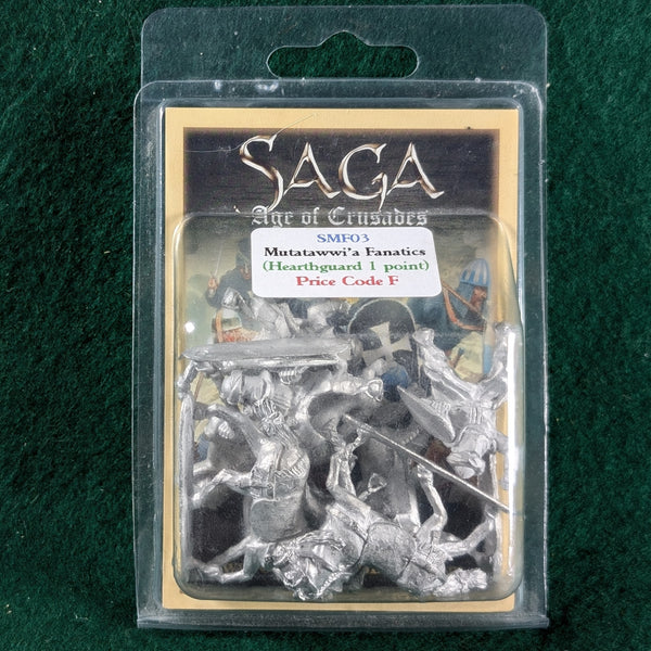 Saga SMF03 Mutatawwi'a Fanatics (Hearthguards) on Horses - 4 metal figures - Gripping Beast