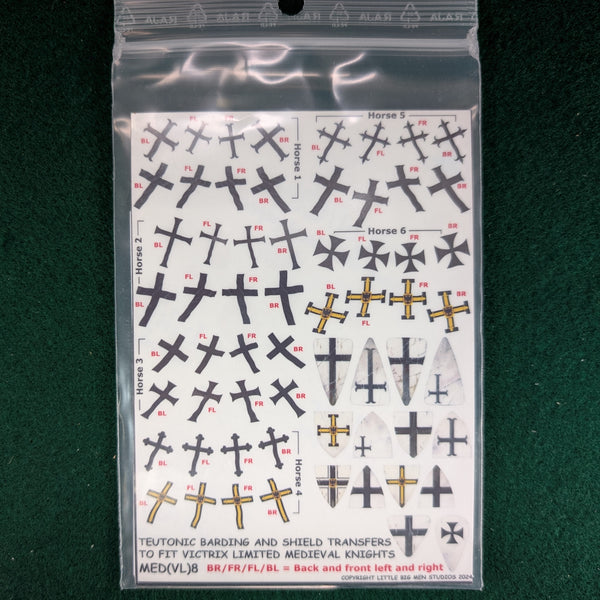 Teutonic Barding & Shield Transfers - To Suit Victrix - Little Big Man Studios - MED(VL)8
