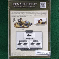 French Renault FT-17 tanks (5) - GFBX08 - Flames of War 15mm WWII