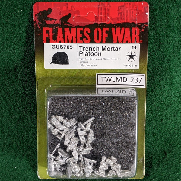 US Trench Mortar Platoon - GUS705 - Great War - Flames of War 15mm WWI