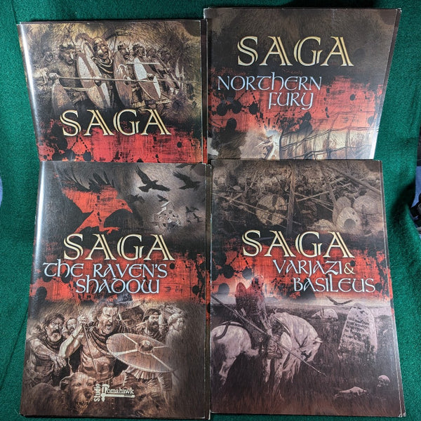 Saga 1st edition Bundle - Rules, Northern Fury, Raven's Fury, Varjaz & Basileus