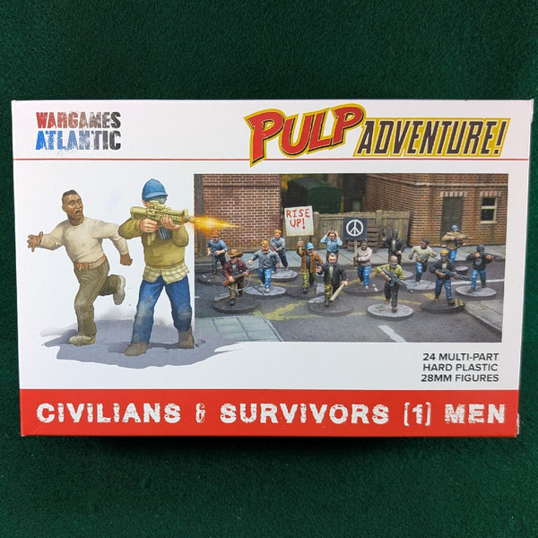Civilians & Survivors (1) Men - Wargames Atlantic - 24 figures