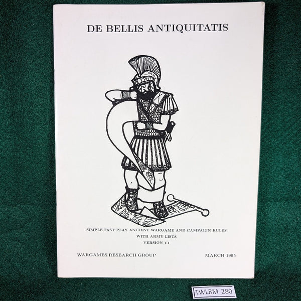 De Bellis Antiquitatis DBA Version 1.1 - Wargames Research Group - March 1995