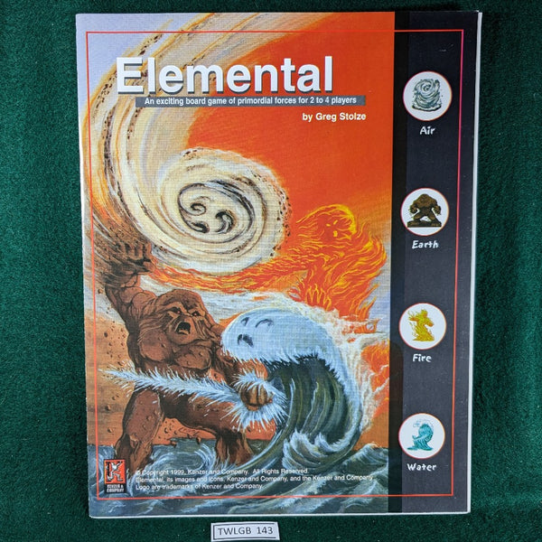 Elemental Board Game - BTRC - Greg Stolze - Excellent