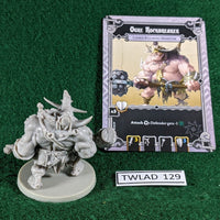Ogre Rockbreaker figure - Massive Darkness - inc both cards