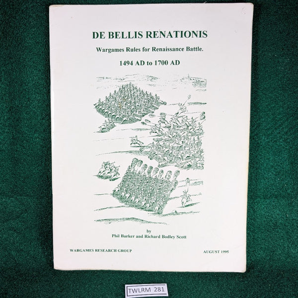 De Bellis Renationis - Renaissance Rules 1494-1700AD- WRG - 1st edition August 1995