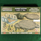 Large Craters and Ruined House - Flames Of War BB184 - Pre-painted - WWI or WWII