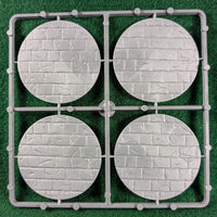 Renedra Bases - 60mm Diameter Round Paved Effect Wargaming Bases (4) - 1 sprue