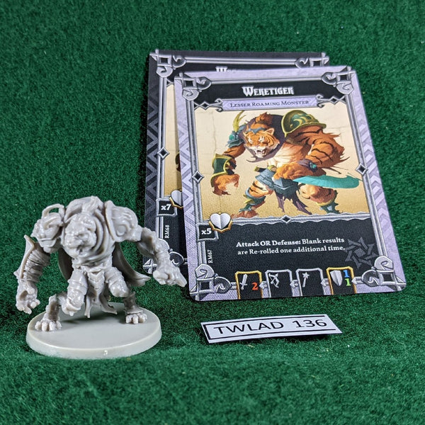 Weretiger figure - Massive Darkness - inc both cards