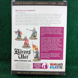 Foot Knight Command (1150-1320) - Baron's War Set - Wargames Atlantic - 4 figures
