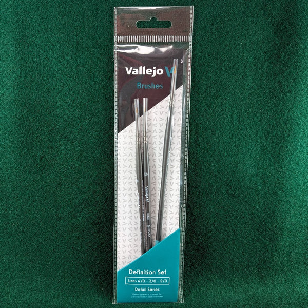 Vallejo Definition Brush Set - 4/0, 3/0 and 2/0 brushes