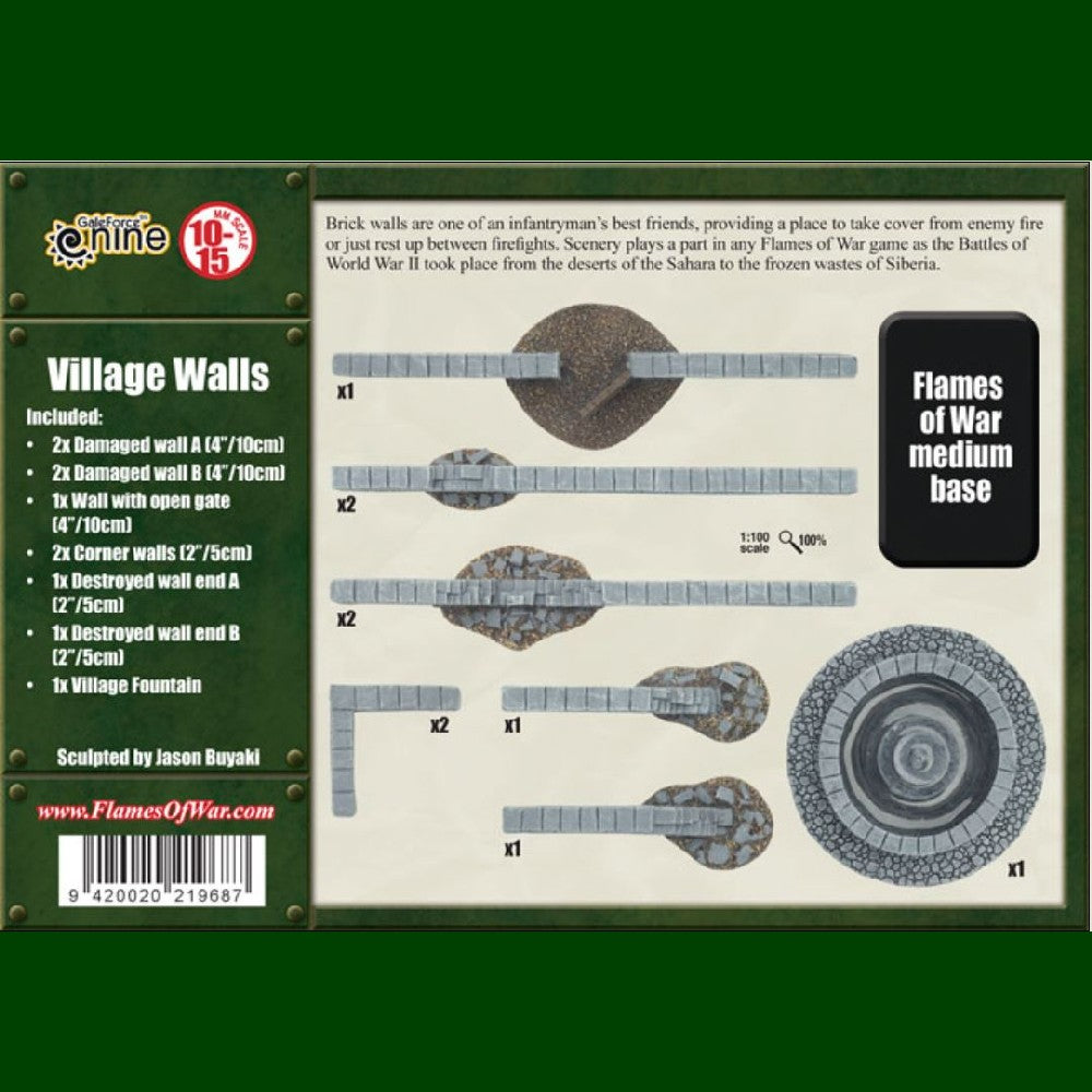 European Village Walls - BB168 - Pre-painted - Battlefield In A Box ...