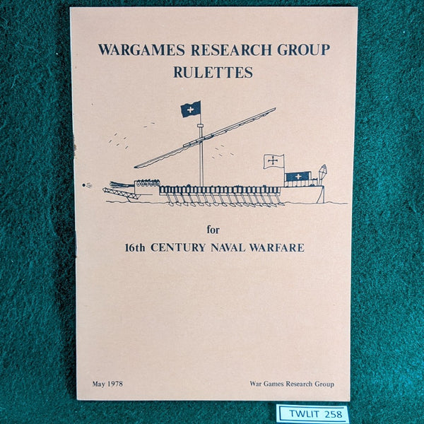 Wargames Research Group Rulettes for 16th Century Naval Warfare - WRG