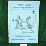 Army Lists: Book Three, Armies Originating After 1000AD - WRG - November 1982 - Softcover