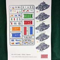 British A9/A10 Cruiser Tank - 1/100 15mm - hard plastic - The Plastic Soldier Company