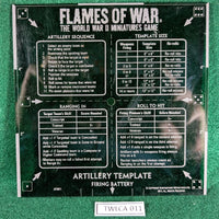 Green Artillery Template: Imperial - AT001I - 3rd edition Flames of War