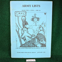 Army Lists: Book Two, 55BC-1000AD - WRG - January 1982 - Softcover