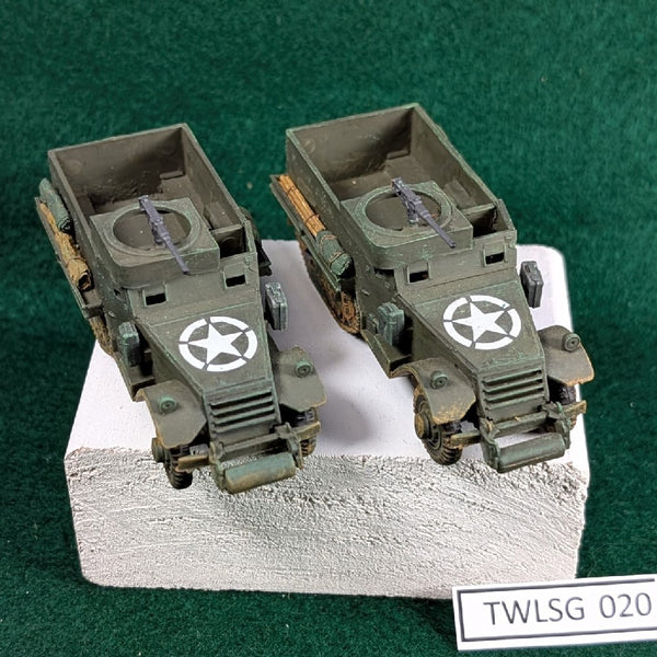 M3 Halftrack AFVs - Two vehicles - Painted Plastic  - 1/72