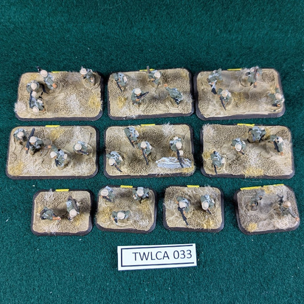 German DAK Infantry - 33 metal miniatures - Flames of War 15mm WWII - Painted