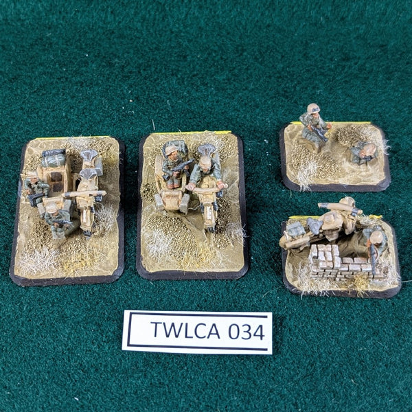 German DAK Motorcycle Recon - metal miniatures - Flames of War 15mm WWII - Painted
