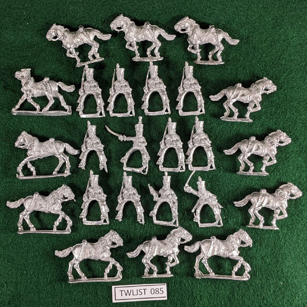 British Napoleonic Hussars w Peakless Shakos - Foundry Miniatures - 12 metal figures