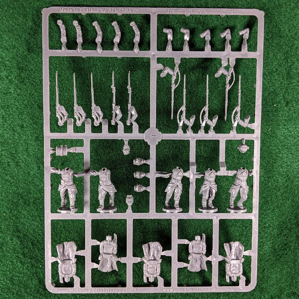 Franco-Prussian War French Infantry Advancing - 1 sprue - 5 figs Perry Miniatures