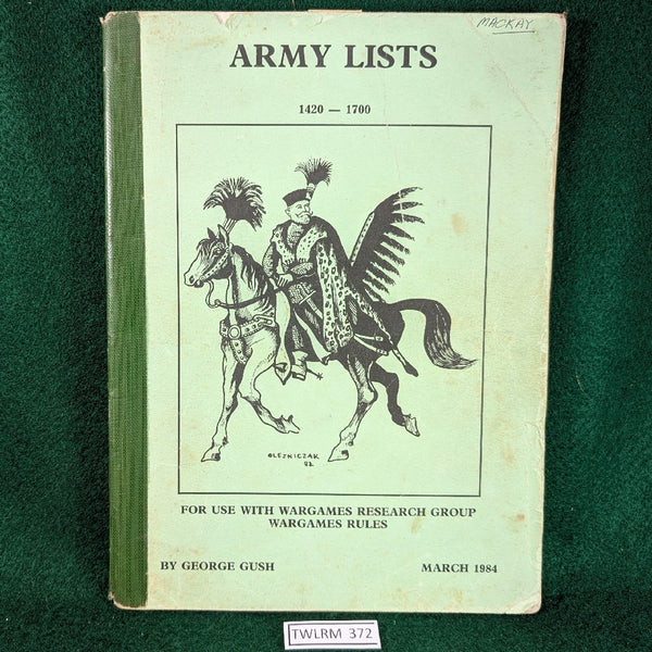 Army Lists 1420-1700 - March 1984 edition - WRG - George Gush