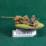 German 7.5cm Pak 40 Anti-tank Gun - Painted Plastic  - 1/72 - Italeri