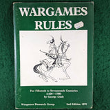 Wargames Rules For Fifteenth to Seventeenth Centuries 1420-1700 - WRG - George Gush