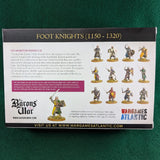 Foot Knights 1150-1320 - Baron's War - Wargames Atlantic - 24 figures