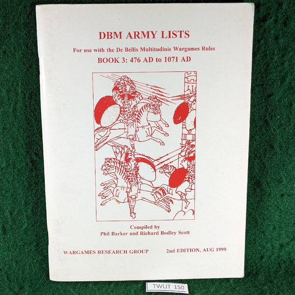 De Bellis Multitudinis DBM Army Lists 3: 476AD to 1071AD 2nd edition - Wargames Research Group - Aug 1999