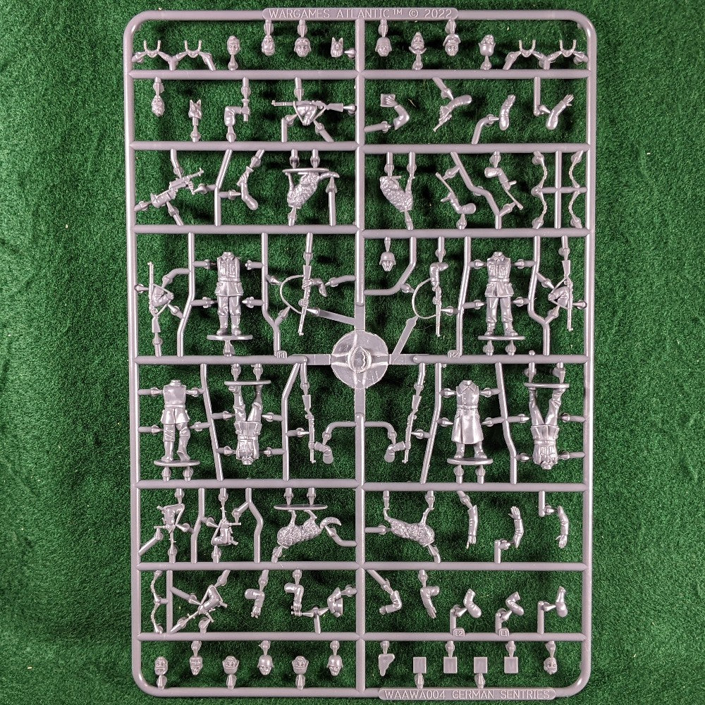 German Sentries WWII inc Dog Sprue - 6 figures + 2 dogs - Wargames Atl ...