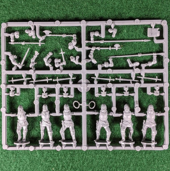 28mm Perry Agincourt English Men At Arms Sprue - 6 figures