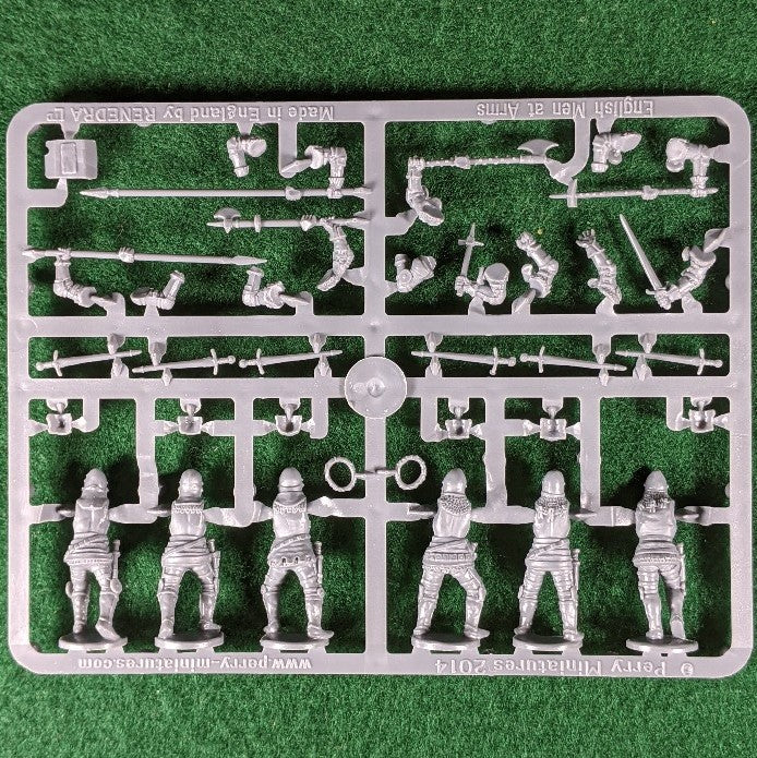 Agincourt English Men At Arms Sprue - 6 figures - Perry Miniatures ...