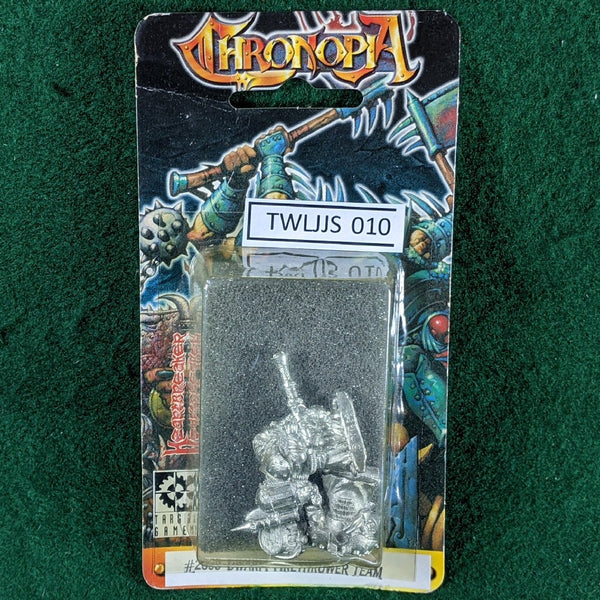 Chronopia Dwarf Fire Thrower Team - 2 metal figures - Heartbreaker/Target Games