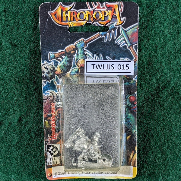 Chronopia Dwarf Wolf Legion Leader - 1 metal miniature - Heartbreaker/Target Games