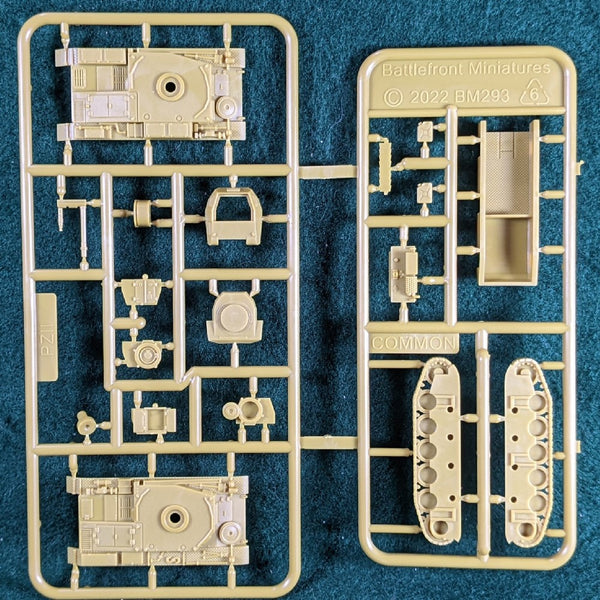 German Panzer II tank sprue - 1 tank - Flames of War FOW