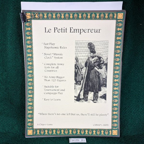 Le Petit Empereur - Fast Play Napoleonic Rules - Chipco