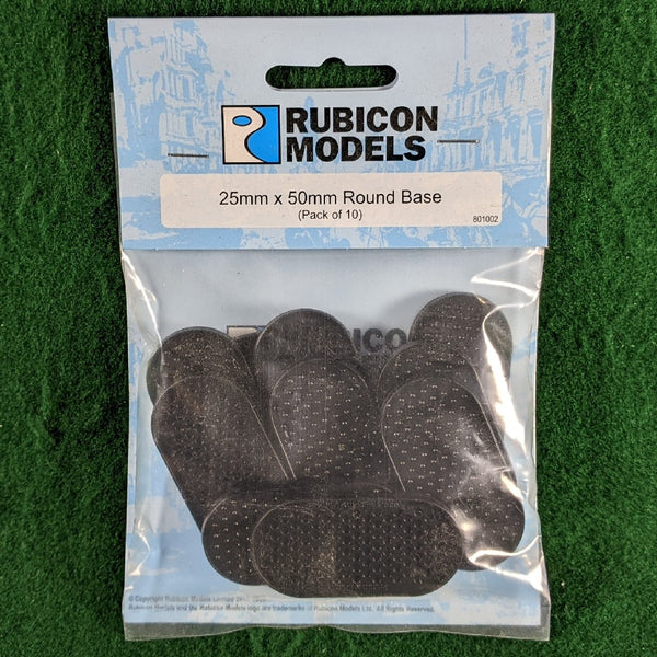 25 x 50mm "Pill" Lipped Bases (10) - 1 packet - Rubicon