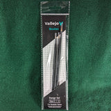 Vallejo Pro Modeler Natural Hair Brush Set - Sizes 0, 1 and 2