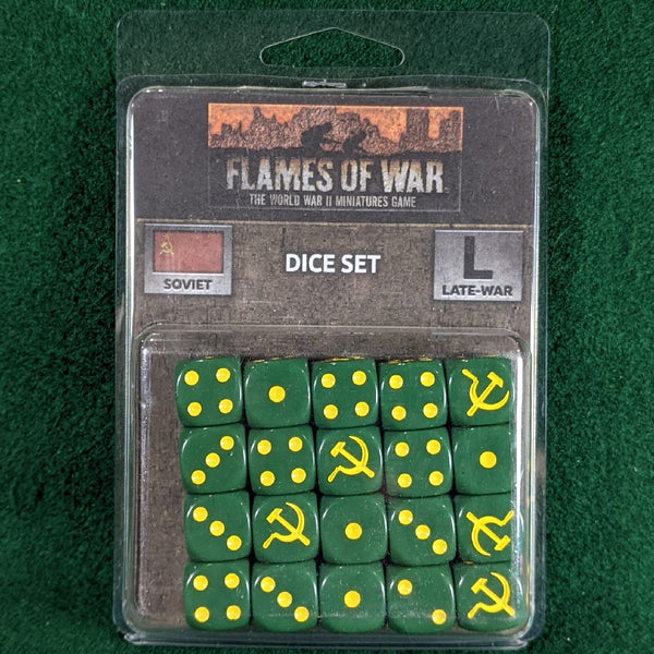 Soviet Dice Set - Flames of War SU902 - 20 Dice