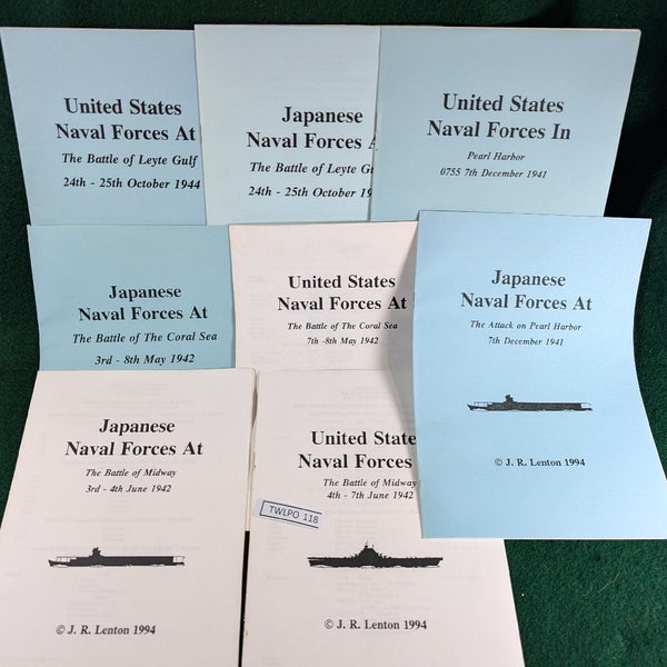 Naval Forces WWII Battles - J R Lenton - softcover booklets